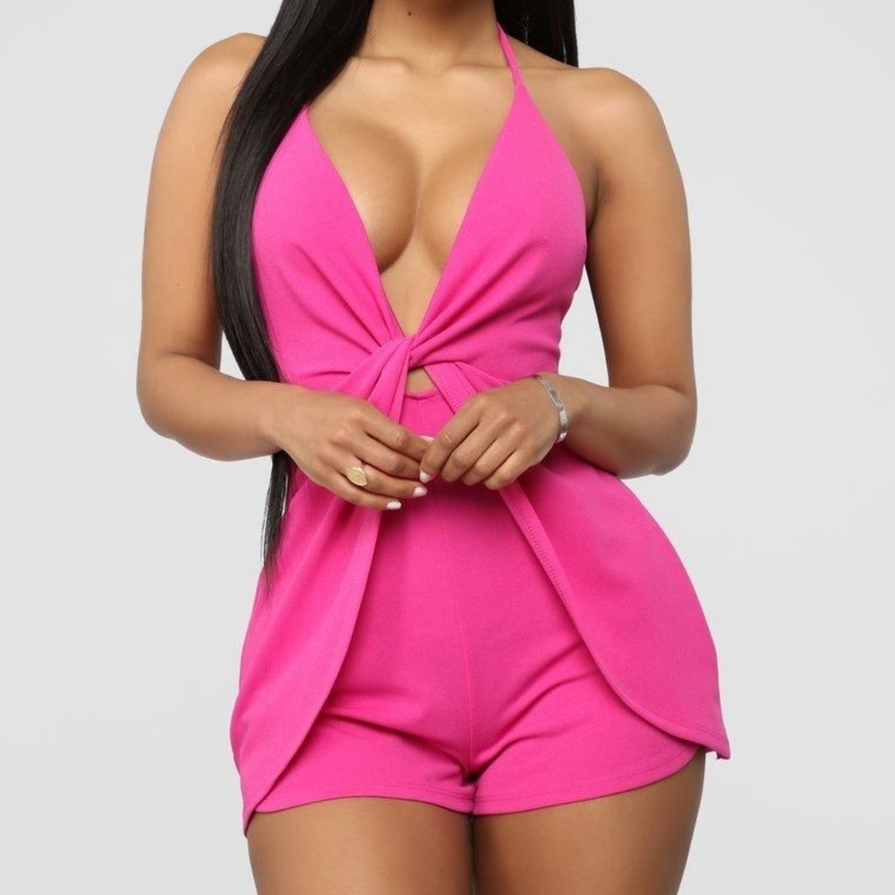 NEW - Unchained Melody Halter Romper Fashion Nova